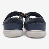 Shoes blue suede velcro white sole cat face