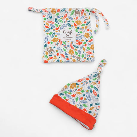 Baby Hat Autumnal Leaf Print & Bag 