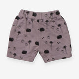 Jersey Short Light Purple with Black Veggies print