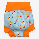 Swim Nappy Blue and Orange with Lighthouse