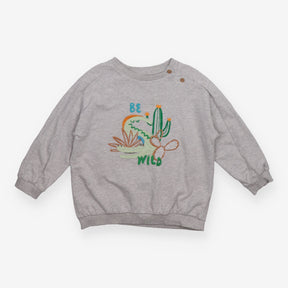 Jersey Sweater Grey Crocodile ''Be Wild''