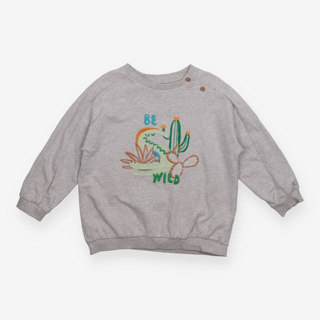 Jersey Sweater Grey Crocodile ''Be Wild''