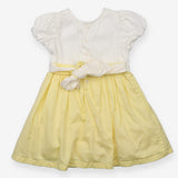 Dress lemon yellow white layered dress