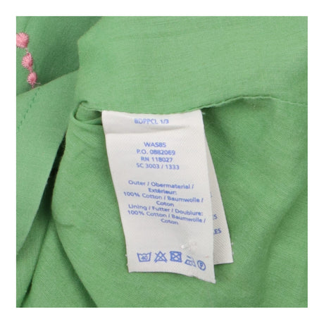 Green Sleeveless Embroidered Cotton Tunic Top