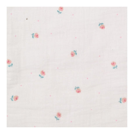 Hooded coat white floral pink lining