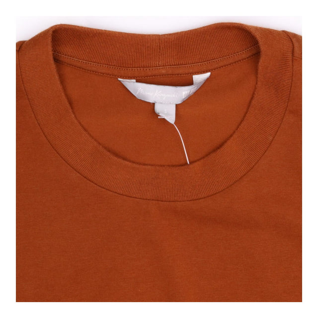 Vest Top Rust Brown Sleeveless Longline Crew Neck