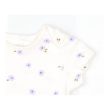 Bodysuit short sleeves white floral
