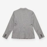 Reiss Black White Micro Check Single Breasted Blaz