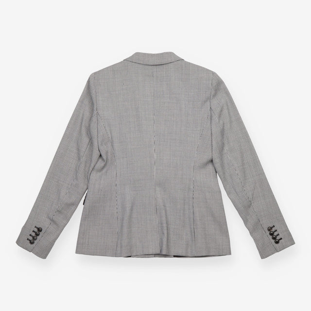 Reiss Black White Micro Check Single Breasted Blaz
