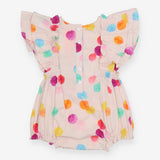 Angel and Rocket bubble shortie romper watercolour