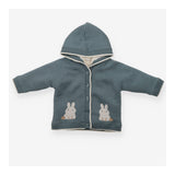 Seed Heritage Hooded Cardigan Teal Fleece Lined wi