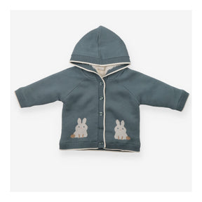 Seed Heritage Hooded Cardigan Teal Fleece Lined wi