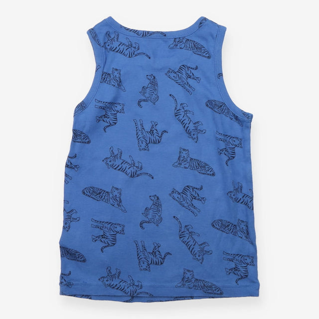 Blue vest with tigers