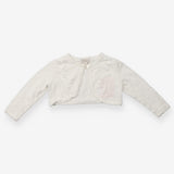 White Cardigan with Flowers