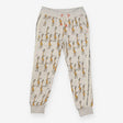 Joggers cream giraffe drawstring