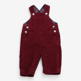 Dungarees Burgundy Cord with Tartan Lining