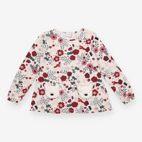 White Roses Long Sleeve Tunic