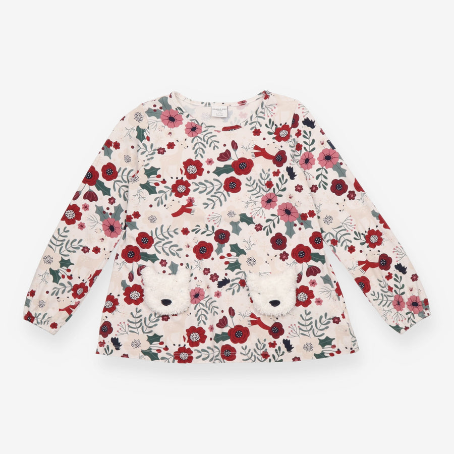 White Roses Long Sleeve Tunic