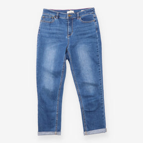 Monroe Cropped Jeans Mid Blue Denim