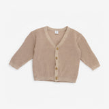Cardigan fawn waffle knit