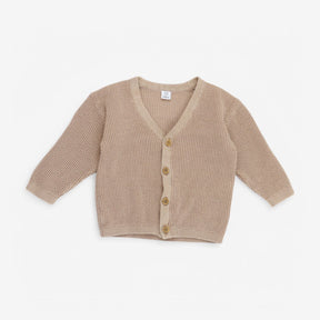 Cardigan fawn waffle knit