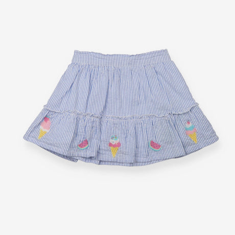 Skirt Blue Striped with Ice Creams and Watermelons