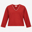 Sweatshirt Burgundy Contrast Stitch Cotton