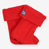 Bright red welly liners
