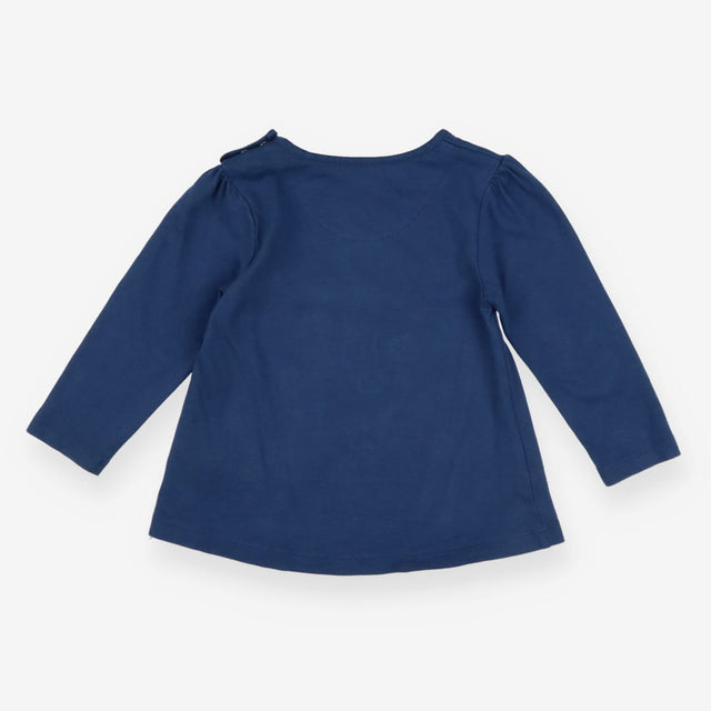 T-shirt long sleeve navy mushroom and mouse