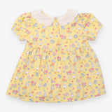 Dress Short Sleeve Collared Yellow Ducks, Rabbits 