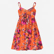 Dress Red Mix Floral Sequined Embellished Strappy 