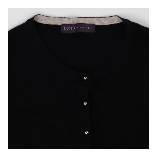 Cardigan black knit with silver buttons