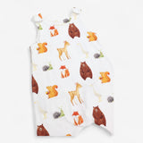 Romper Jersey White Woodland Friends