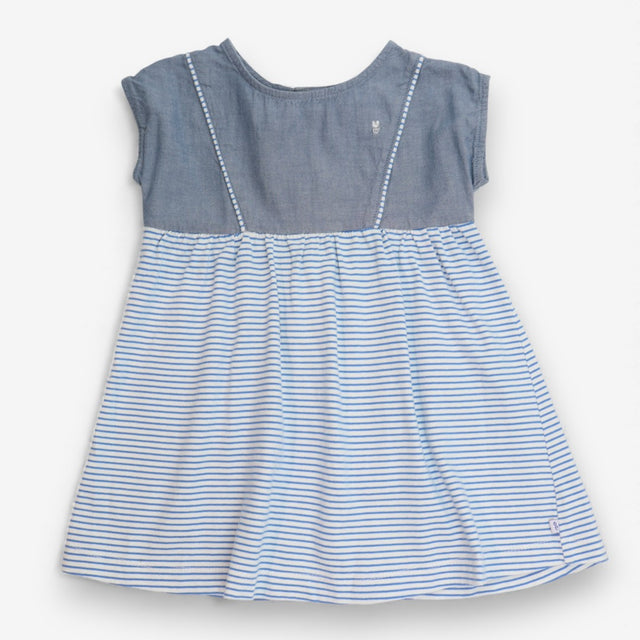 Dress blue denim stripe