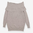 Off-the-Shoulder Ribbed Knit Maternity & Nursing S