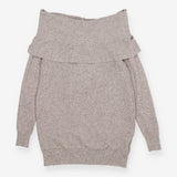 Off-the-Shoulder Ribbed Knit Maternity & Nursing S