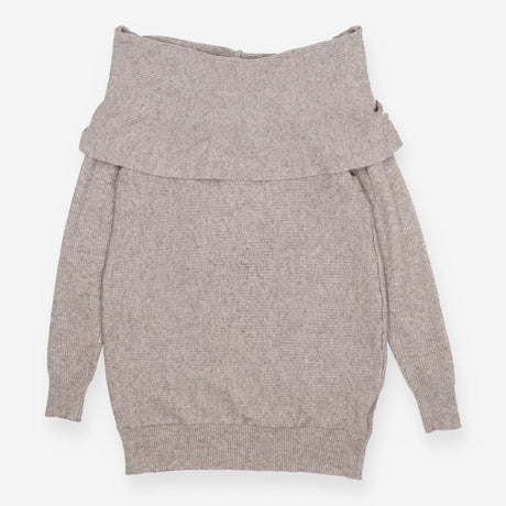 Off-the-Shoulder Ribbed Knit Maternity & Nursing S