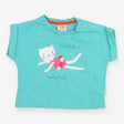Green Swimming Cat T-shirt 