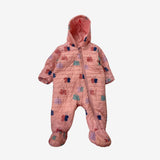 Quilted Pink Butterfly Pramsuit