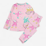 Pyjamas Pink with Disco Santa's