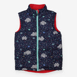 Gilet blue rain umbrellas