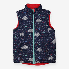 Gilet blue rain umbrellas