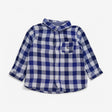 Shirt Woven Long Sleeve Blue Check