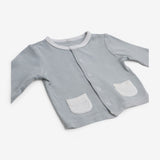 Cardigan - grey stripe with pockets