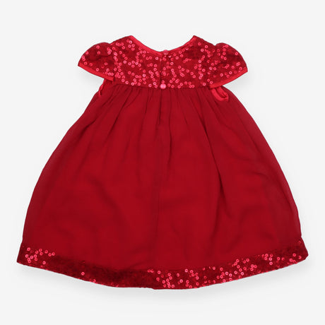 Dress Red with Tulle and Sequins