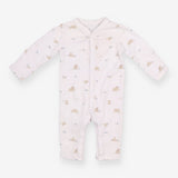 Footless sleepsuit white with baby bear