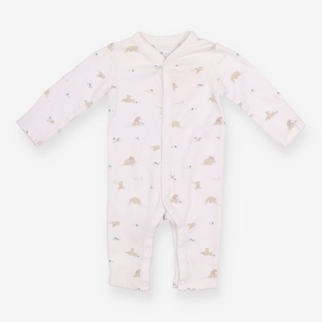 Footless sleepsuit white with baby bear