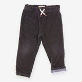 Pull on trousers cord grey white drawstring