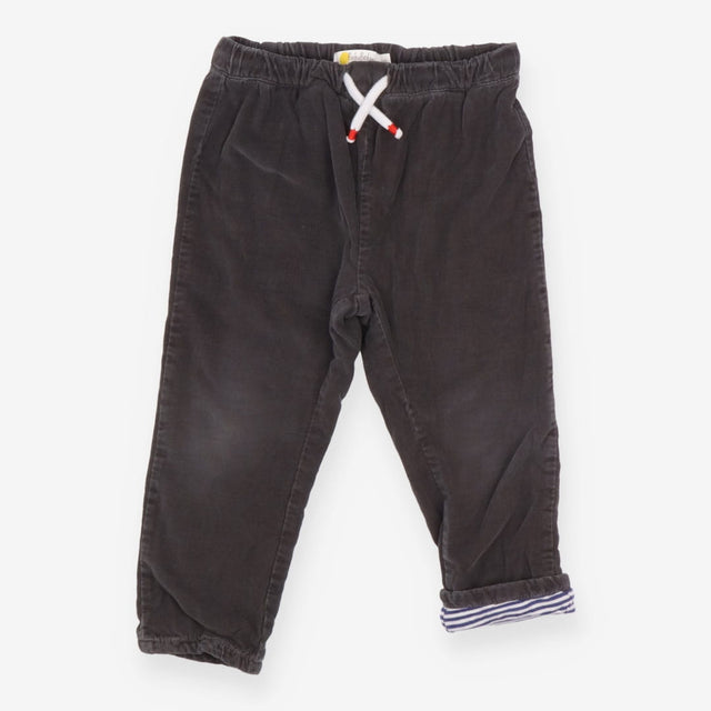 Pull on trousers cord grey white drawstring