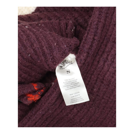 Cardigan V Neck Colourblock Striped Chunky Knit